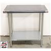 Image 1 : NEWLY ASSEMBLED 36" X 24" S/S WORK TABLE W/
