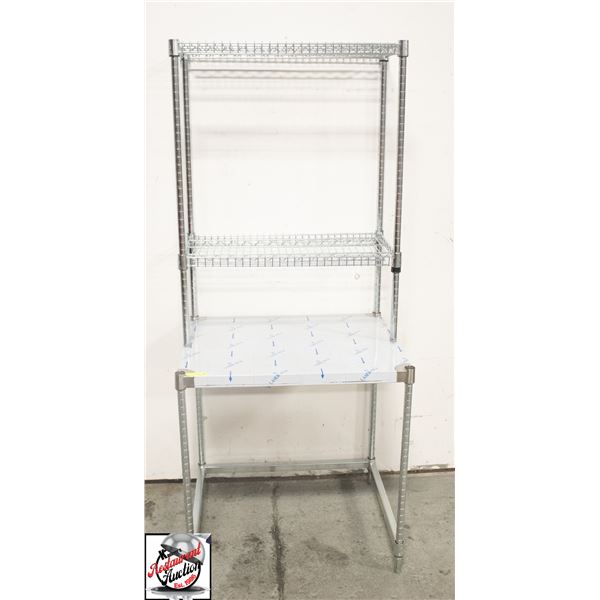 30" X 24" X 31" S/S WORK TABLE W. SHELVING