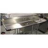 Image 1 : NEW CHEFS MATE 2 WELL S/S SINK W/ LEFT & RIGHT
