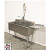 Image 2 : STAINLESS STEEL 3 COMPARTMENT SINK WITH T&S SPRAYE