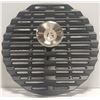 Image 2 : NEW 9" VENTED ROUND ENAMEL CAST IRON GRILL PRESS