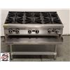 Image 1 : US RANGE 36" 6 BURNER POT STOVE ON EQUIPMENT STAND