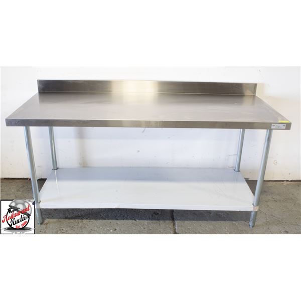 EFI 72" X 30" X 35" S/S WORKTABLE W/ 4" BACKSPLASH