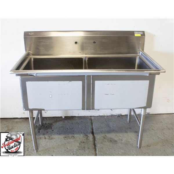 EFI 24" X 24" X 14" DOUBLE WELL S/S SINK