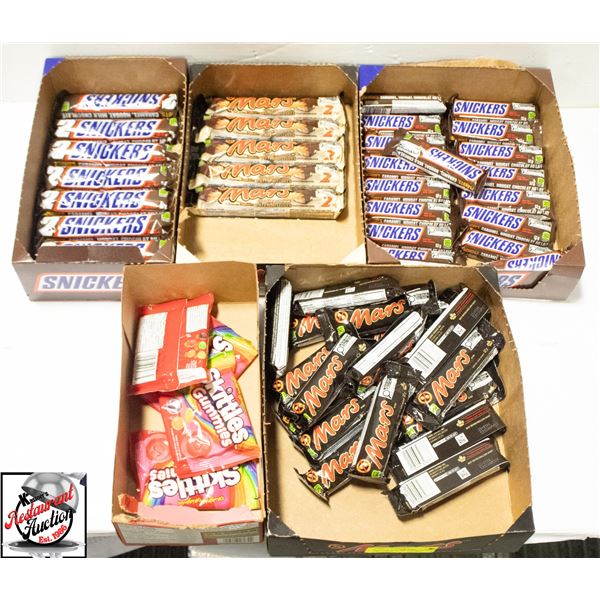BAILIFF SEIZURE: 5 PARTIAL BOXES OF CANDY