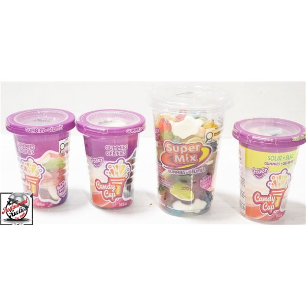 BAILIFF SEIZURE: 4 ASSORTED CANDY CUPS