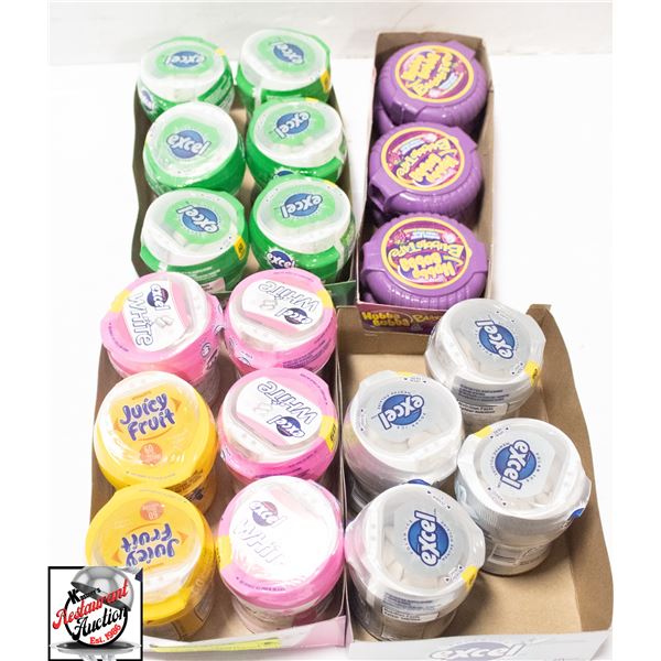 BAILIFF SEIZURE: 4 PARTIAL BOXES OF CHEWING GUM