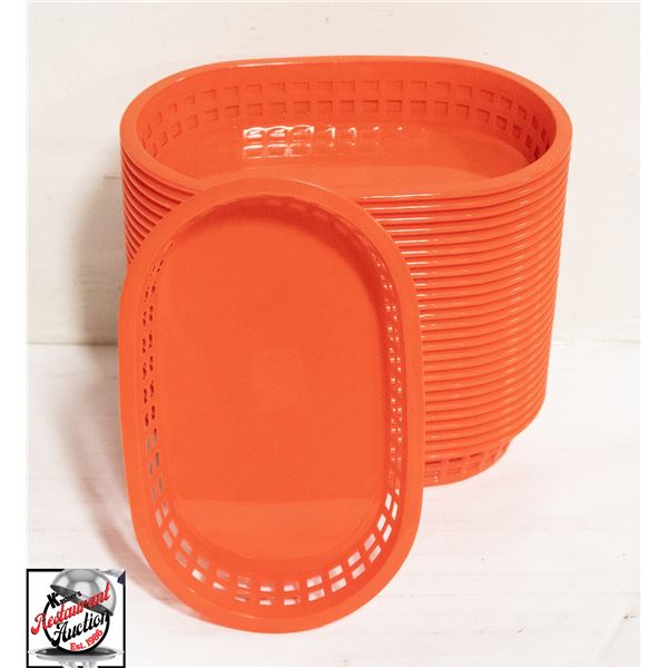 27 NEW MAGNUM 8 1/2" X 1 1/2" RED BASKET PLATERS