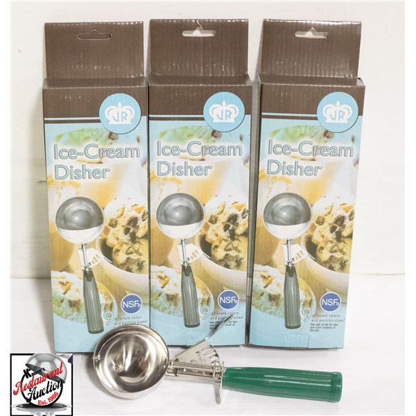 3 NEW JOHNSON ROSE 3 1/4 OZ PORTION SCOOPS