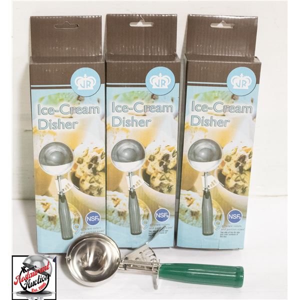 3 NEW JOHNSON ROSE 3 1/4 OZ PORTION SCOOPS