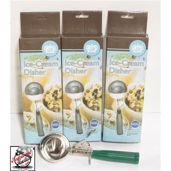 3 NEW JOHNSON ROSE 3 1/4 OZ PORTION SCOOPS