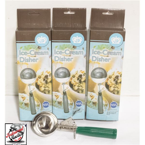 3 NEW JOHNSON ROSE 3 1/4 OZ PORTION SCOOPS