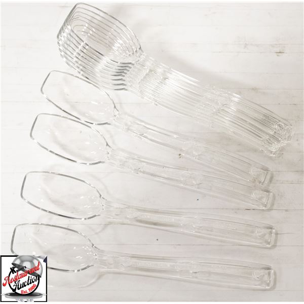 12 NEW CAMBRO CLEAR SALAD SERVNG SPOONS