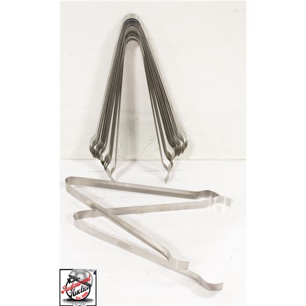 16 NEW JOHNSON ROSE STAINLESS STEEL TONGS
