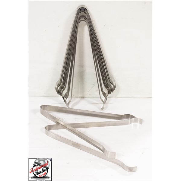 16 NEW JOHNSON ROSE STAINLESS STEEL TONGS