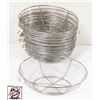 Image 1 : 13 NEW OVAL WOVEN WIRE BASKETS
