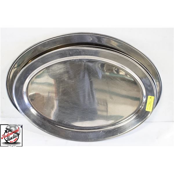 3 LARG SERVING TRAYS 16" X 24"