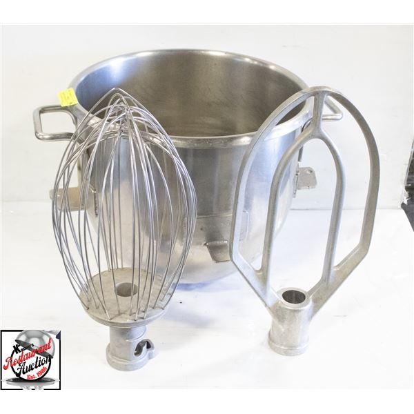 HOBART MIXER BOWL & ATTACHMENTS 30/60 QT
