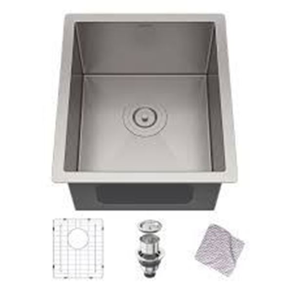 UNCLAIMED: BRAND NEW MENSAJOR KITCHEN SINK 15 X 17