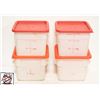 Image 1 : UNCLAIMED: 4 CAMBRO 6QT DRY STORAGE BINS W/ COVERS