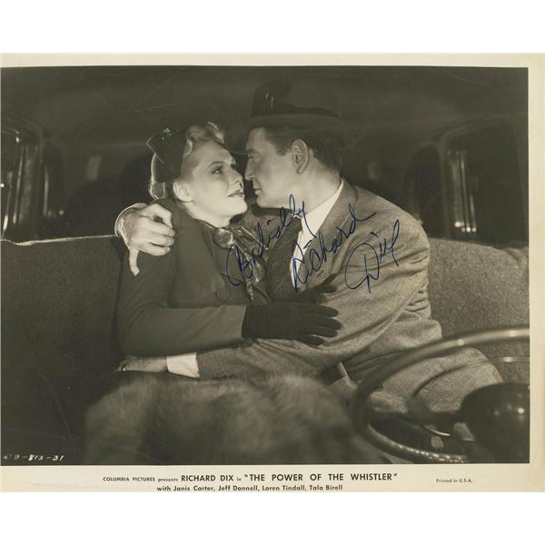 The Power Of The Whistler Richard Dix signed photo