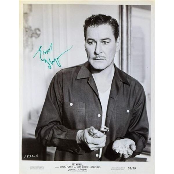 Istanbul Errol Flynn signed movie still photo