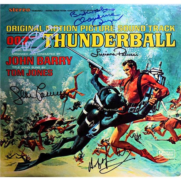 James Bond Thunderball Original Motion Picture Soundtrack signed by cast