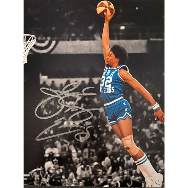 NBA All Star Dr. J Julius Erving signed photo