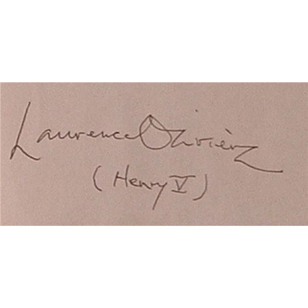 Marathon Man Laurence Olivier signature slip