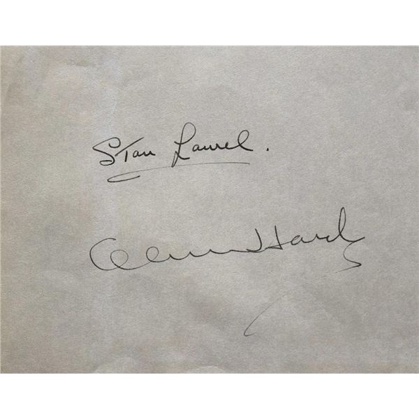Laurel & Hardy signature slip