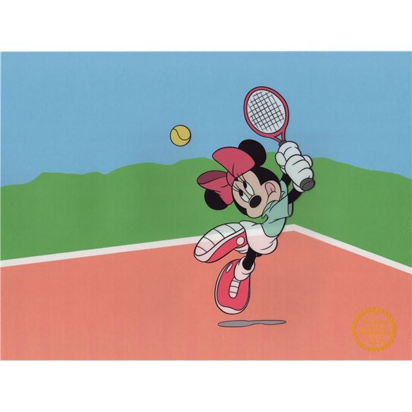 DISNEY MINNIE MOUSE TENNIS Sericel Animation Art Cel