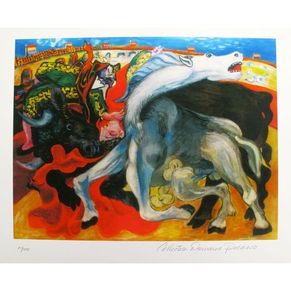 Pablo Picasso DEATH OF TOREADOR Estate Signed Limited Edition Giclee