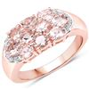 Image 1 : Plated 18KT Rose Gold 1.50ctw Morganite Ring