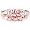 Image 2 : Plated 18KT Rose Gold 1.50ctw Morganite Ring