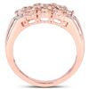 Image 3 : Plated 18KT Rose Gold 1.50ctw Morganite Ring