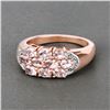 Image 4 : Plated 18KT Rose Gold 1.50ctw Morganite Ring