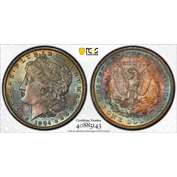 1904-O $1 Morgan Silver Dollar Coin PCGS MS66+