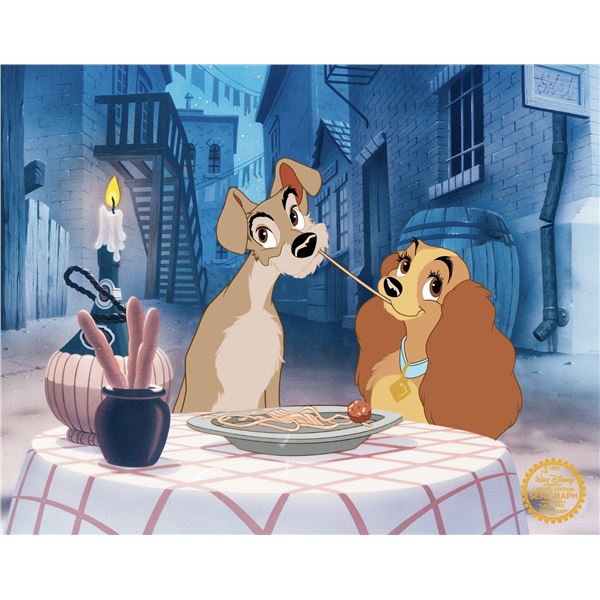 Disney LADY AND THE TRAMP Limited Edition Sericel Animation Art