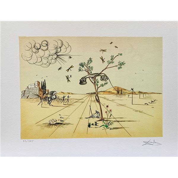 Salvador Dali DISEMBODIED TELEPHONE Facsimile Signed Limited Edition Giclee
