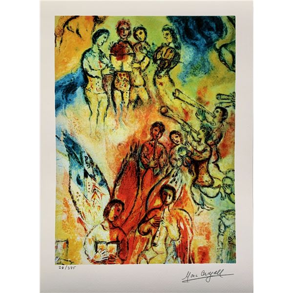 Marc Chagall MUSIC OF ANGELS Limited Edition Facsimile Signed Giclee