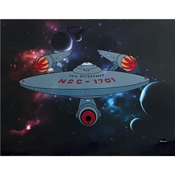 STAR TREK U.S.S ENTERPRISE Sericel Animation Art Serigraph Cel
