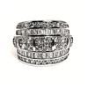 Image 1 : 14 Kt White Gold Plate 5.75 Ctw Lab Simulated Diamond Ring