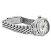 Image 3 : Rolex Ladies Stainless Steel Silver Index Engine Turn Quickset Date Watch