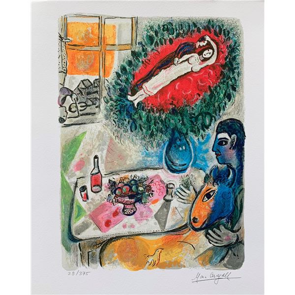 Marc Chagall REVERIE Limited Edition Facsimile Signed Giclee