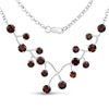 Image 1 : Sterling Silver 7.20ctw Garnet Necklace