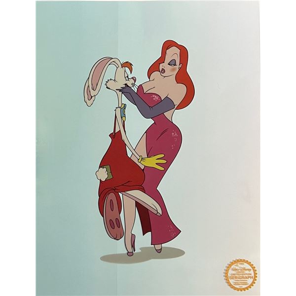 DISNEY JESSICA & ROGER RABBIT Sericel Animation Art Serigraph Cel