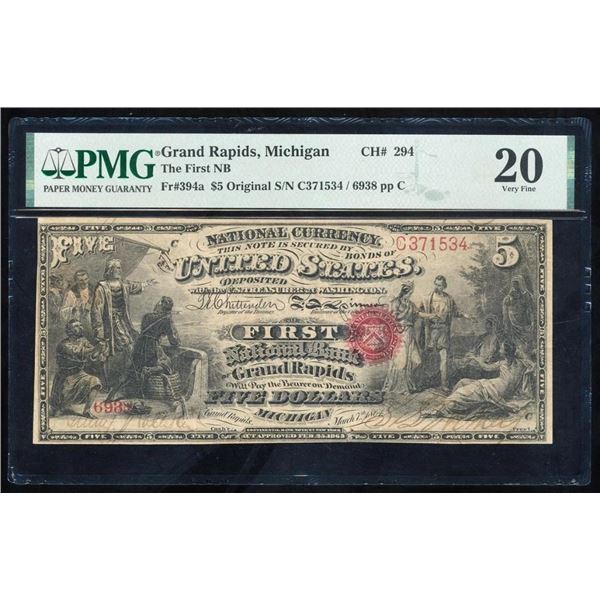 Original Series $5 Grand Rapids MI National PMG 20