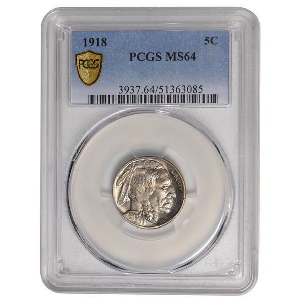 1918 Buffalo Nickel PCGS MS64