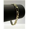 Image 1 : Sharp 14.5 Gram 14 Kt Yellow Gold Plate Italian Figaro Bracelet Bracelet