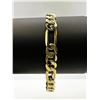 Image 2 : Sharp 14.5 Gram 14 Kt Yellow Gold Plate Italian Figaro Bracelet Bracelet